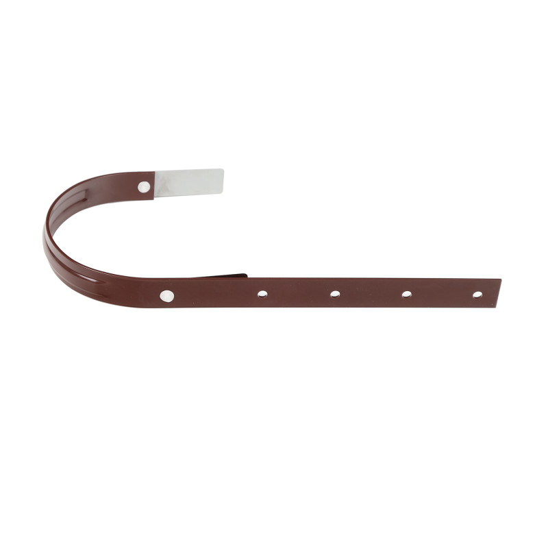 KVADO Універсальний кронштейн ринви металевий Ø130 мм, коричневий RAL8017