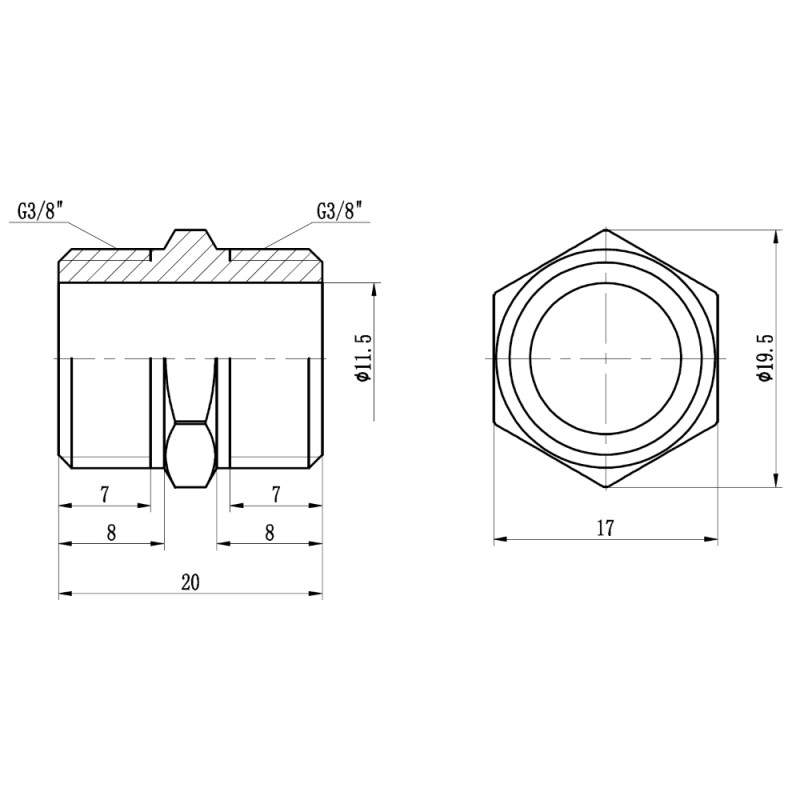 SD Forte Ніпель 3/8" SF3589