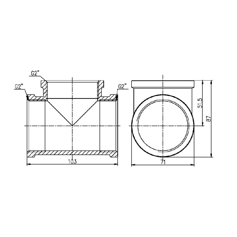 SD Forte Трійник 2" ВВ SF36150