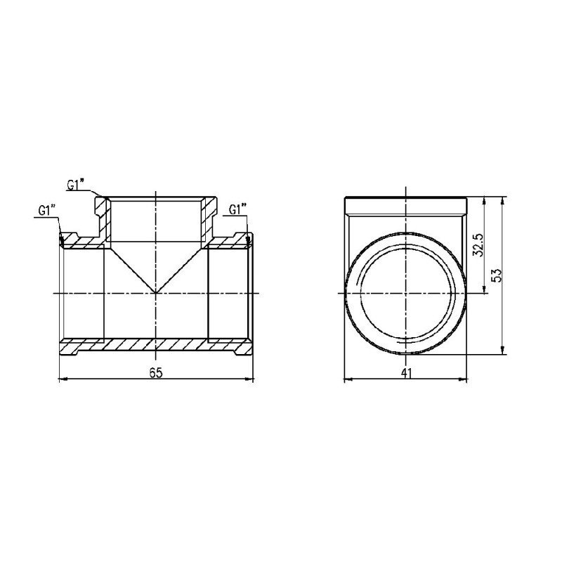 SD Forte Трійник 1" ВВ SF36125