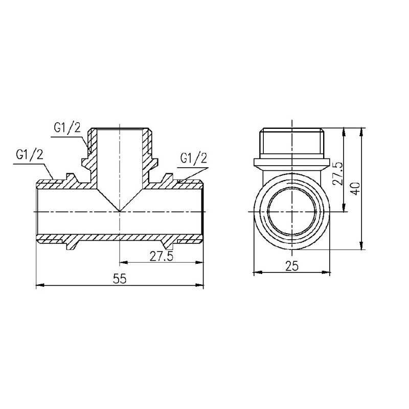 SD Forte Трійник 1/2" ЗЗ SF36715