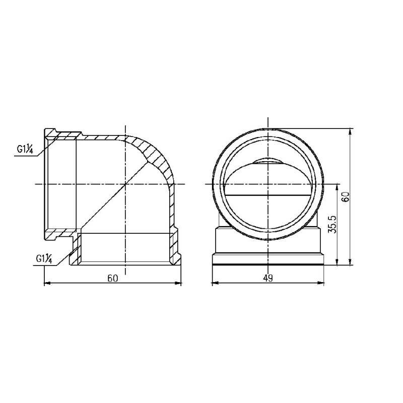 SD Forte Кут 1" 1/4 ВВ SF36832