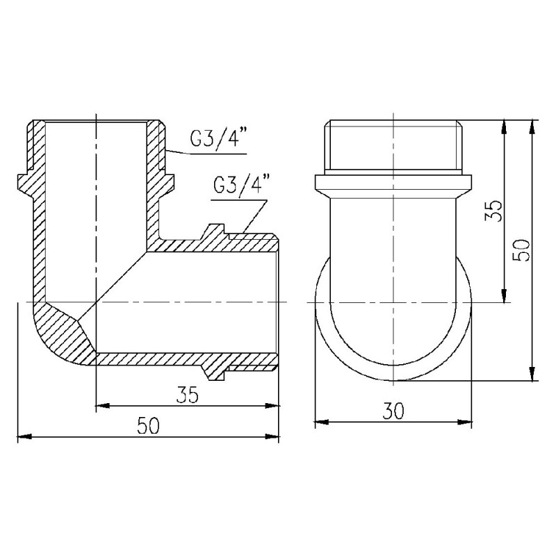 SD Forte Кут 3/4" ЗЗ SF37320