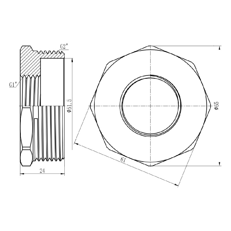 SD Forte Футорка 2"х1" ЗВ SF3745025
