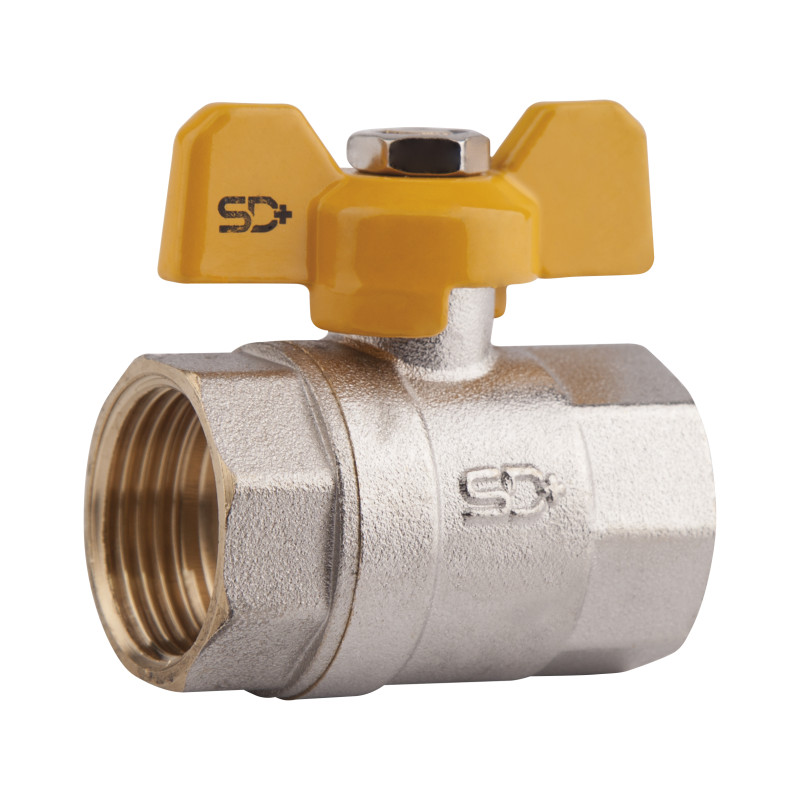 SD Plus Кран кульовий 1/2" ВР для газу (метелик) SD602G15