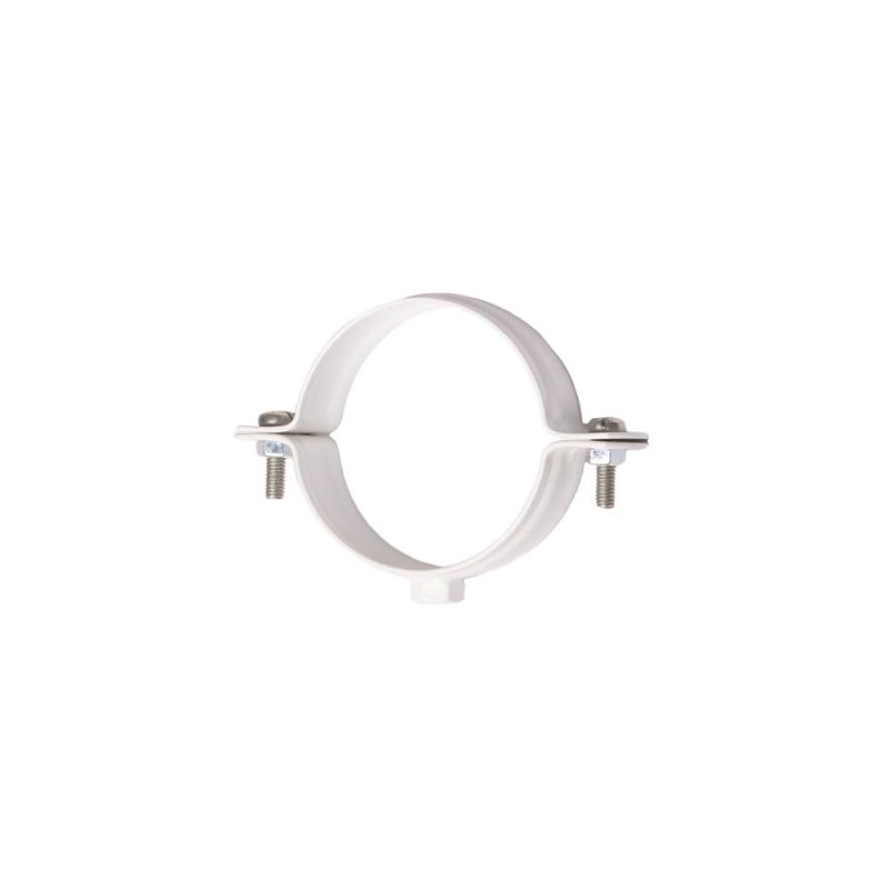 KVADO Хомут для кріплення труб d75-L160 (білий RAL 9003)