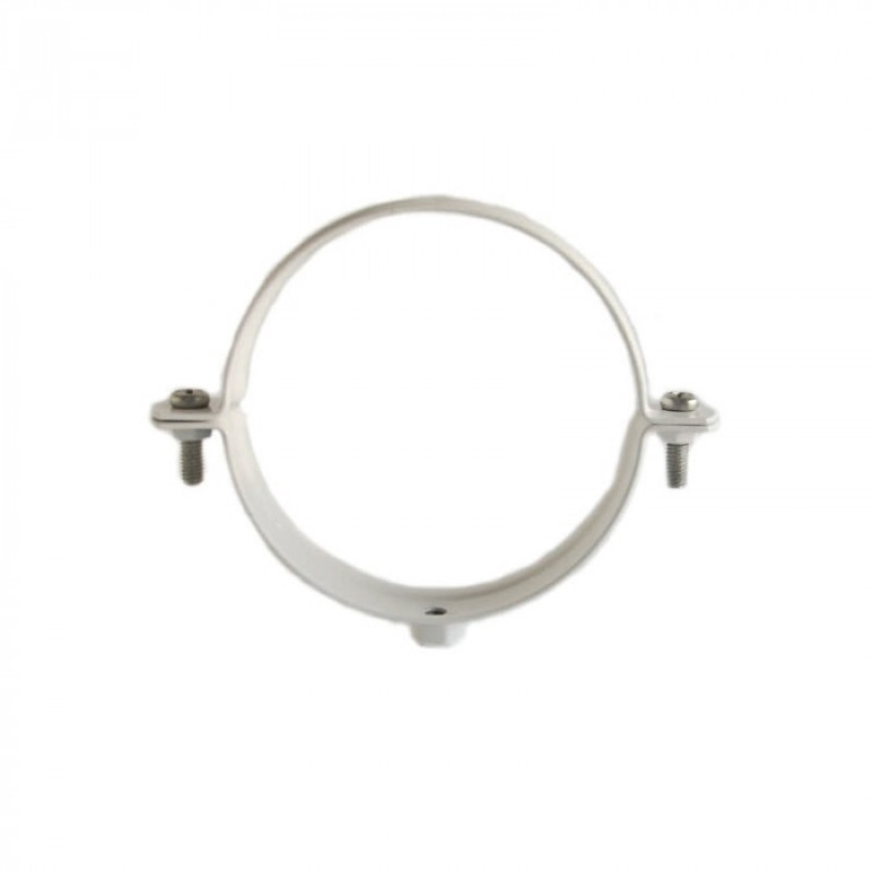 KVADO Хомут для кріплення труб d80-L100, білий
