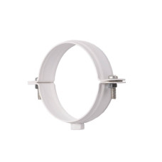 KVADO Хомут для кріплення труб d86-L100, білий