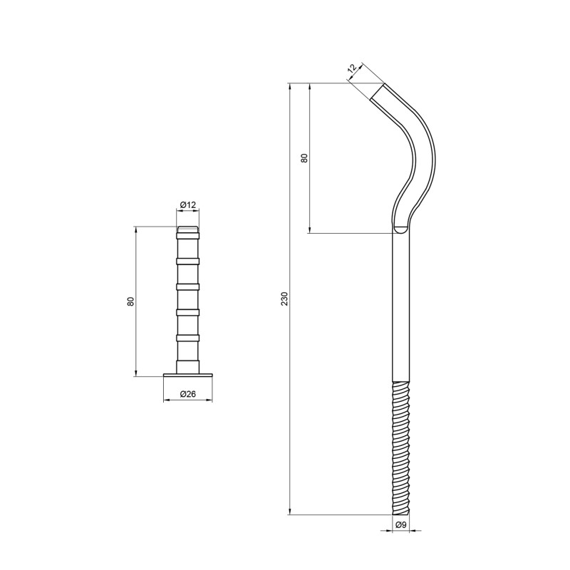 SD Plus Кріплення на алюмінієвий радіатор 9х230 мм SD112230