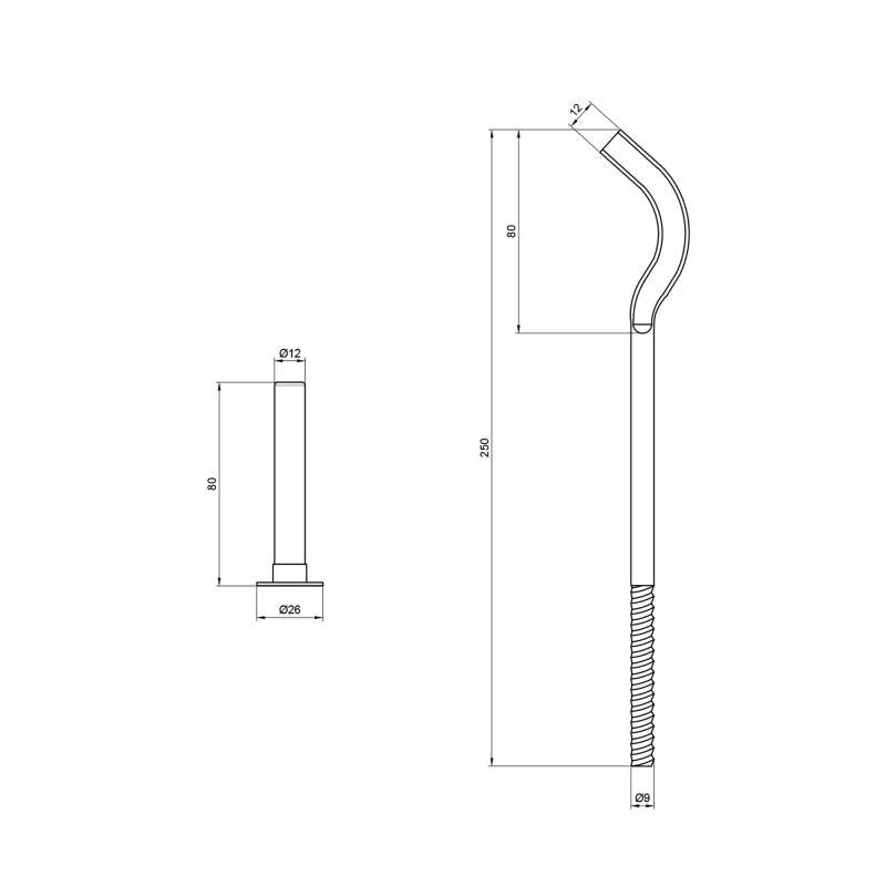 SD Plus Кріплення на алюмінієвий радіатор 9х250 мм SD112250