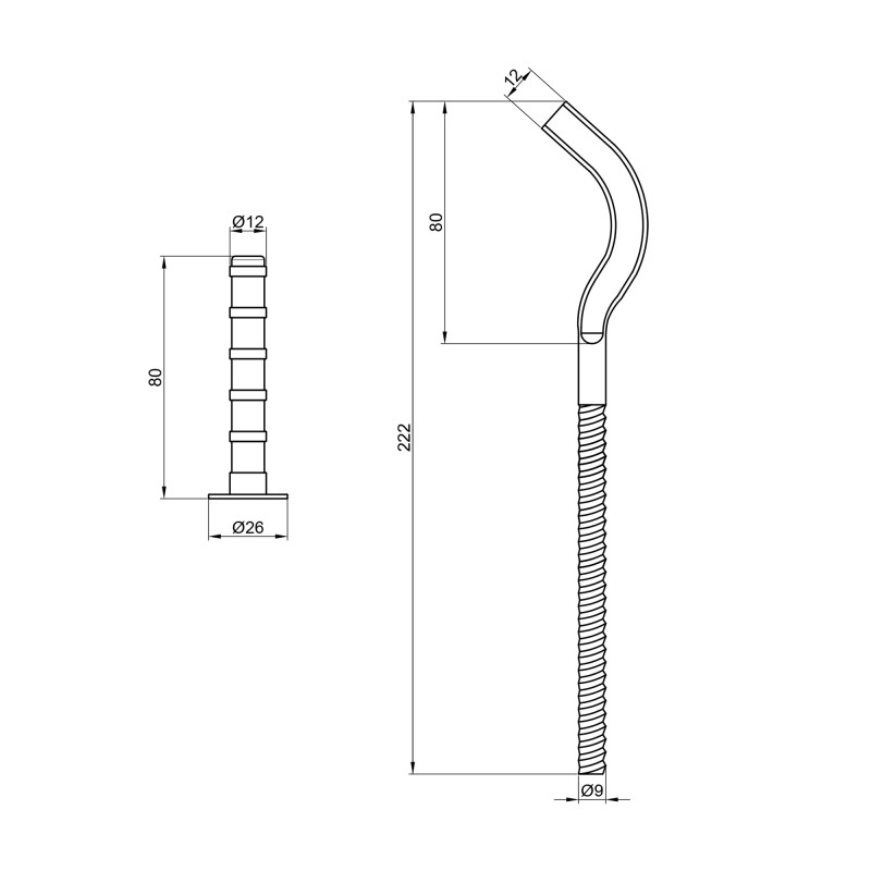 SD Plus Кріплення на чавунний радіатор 10х230 мм SD113230