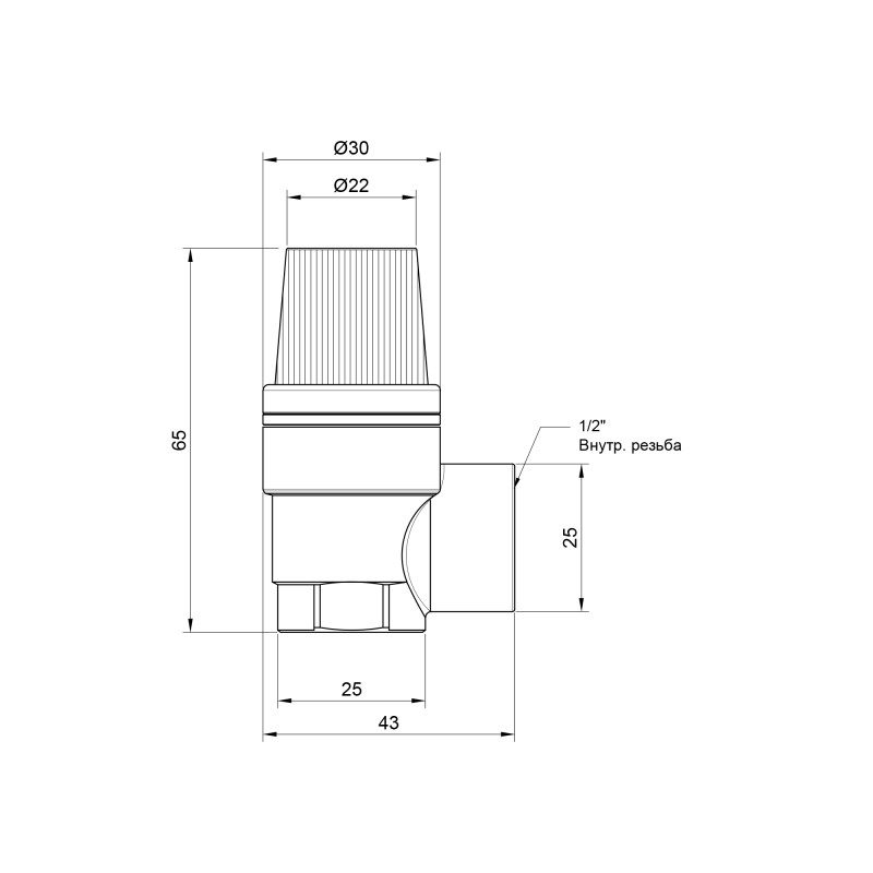 SD Plus Запобіжний клапан 1/2" ВР 6 бар SD2446