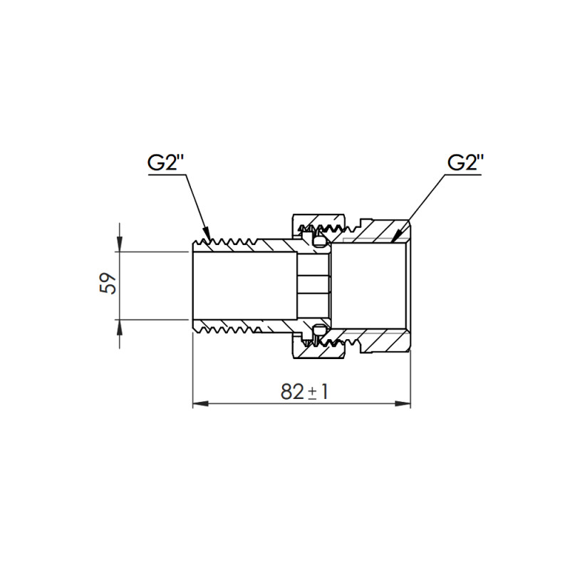 SD Forte Згін "Американка" 1/2" прямий SF190W15