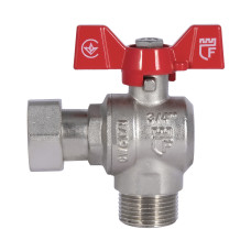 SD Forte Кран кульовий з накидною гайкою 3/4" ВЗ для води кутовий SF224W20