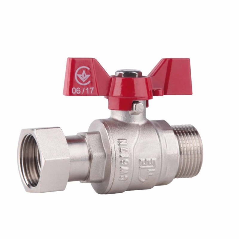 SD Forte Кран кульовий з накидною гайкою 1/2" ВЗ для води прямий SF261W15