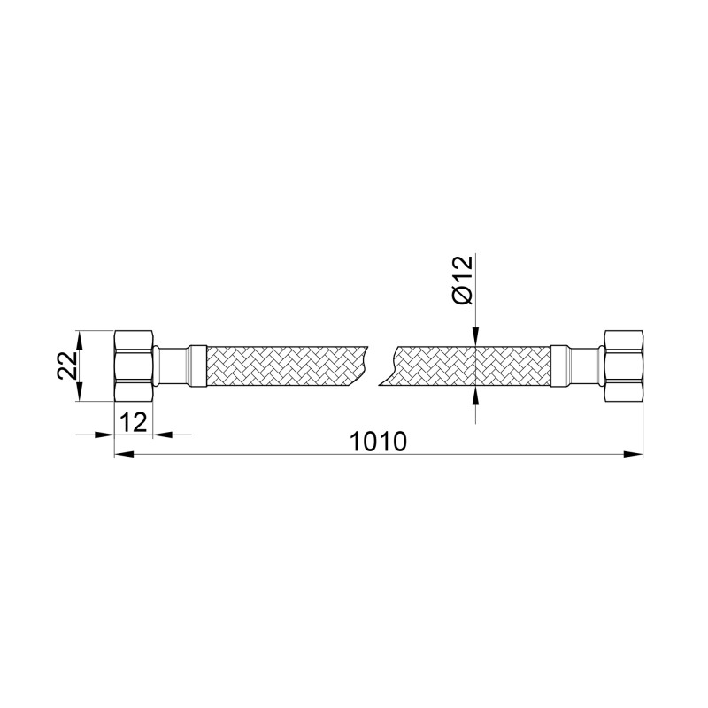 SD Plus Гнучка підводка для води 100 см ГГ SD397W100