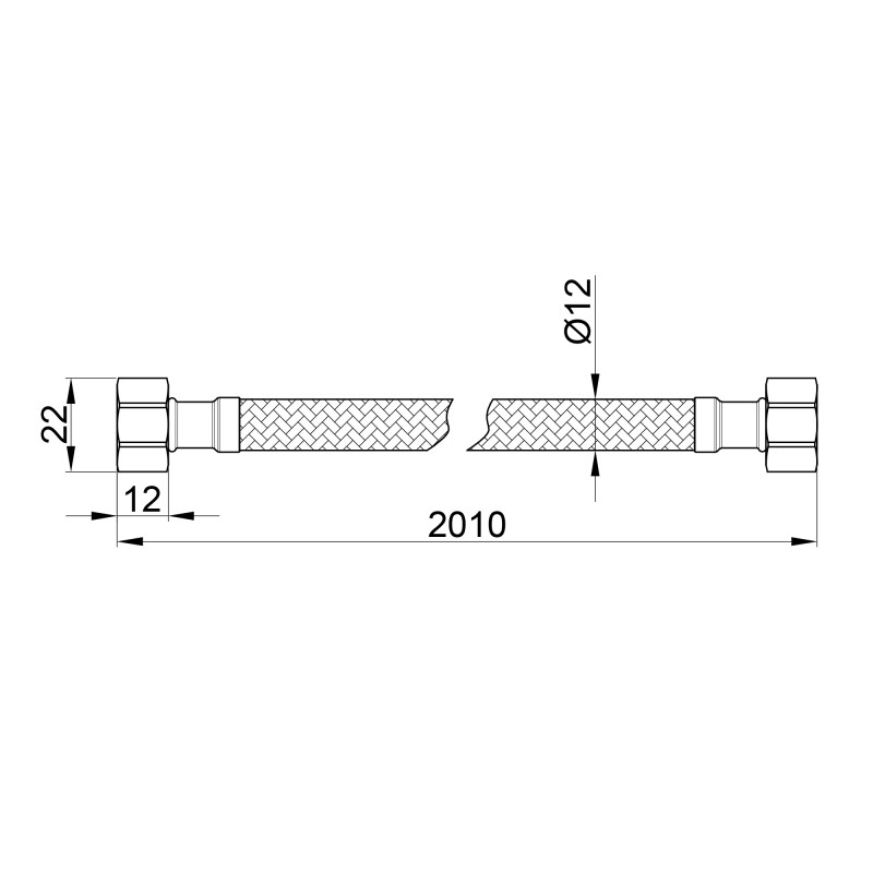 SD Plus Гнучка підводка для води 200 см ГГ SD397W200