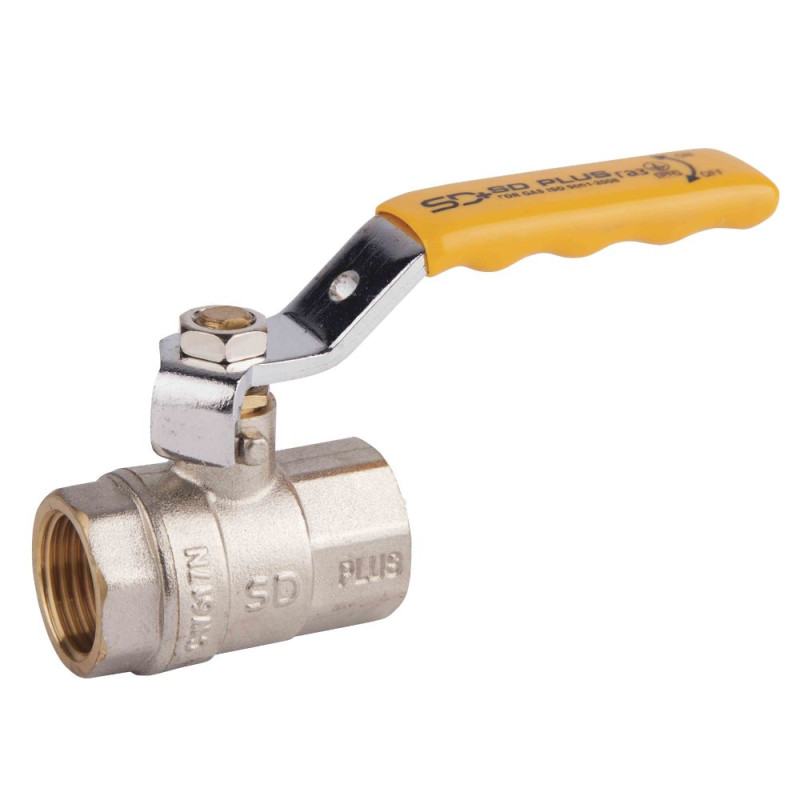 SD Plus Кран кульовий 1" 1/2 ВР для газу (важіль) SD600NG40PN40