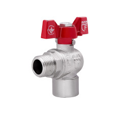 SD Forte Кран кульовий 1/2" ВЗ для води угловой (метелик) SF267W15