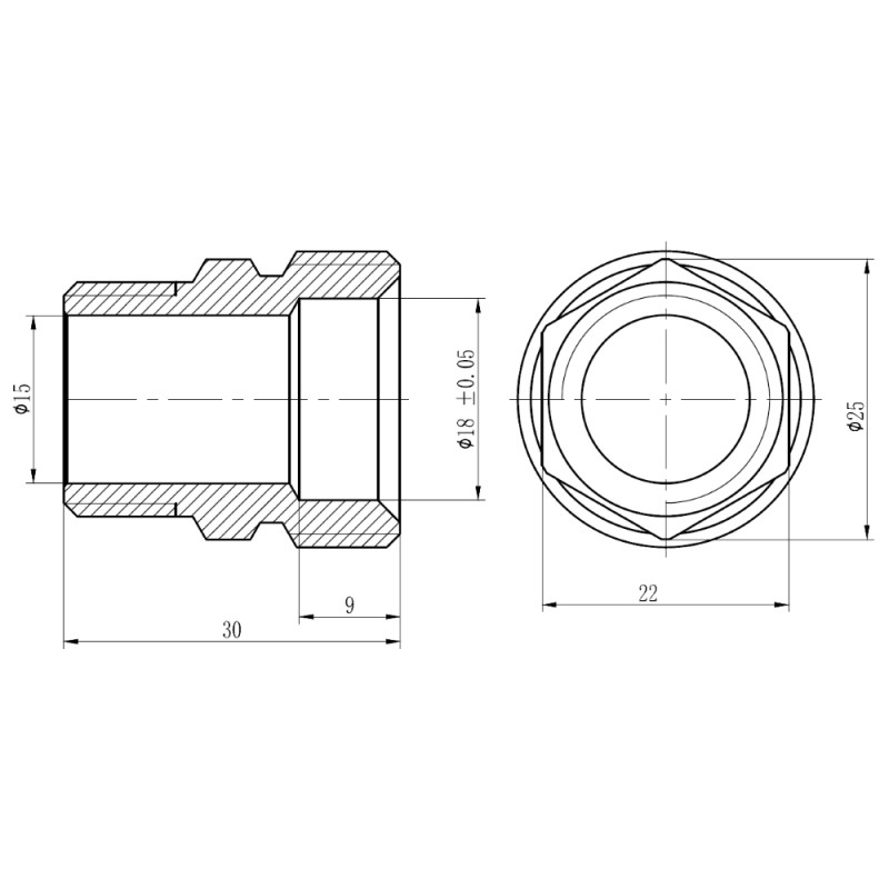SD Forte Муфта обтискна 20х1/2" ЗР SF172W2015