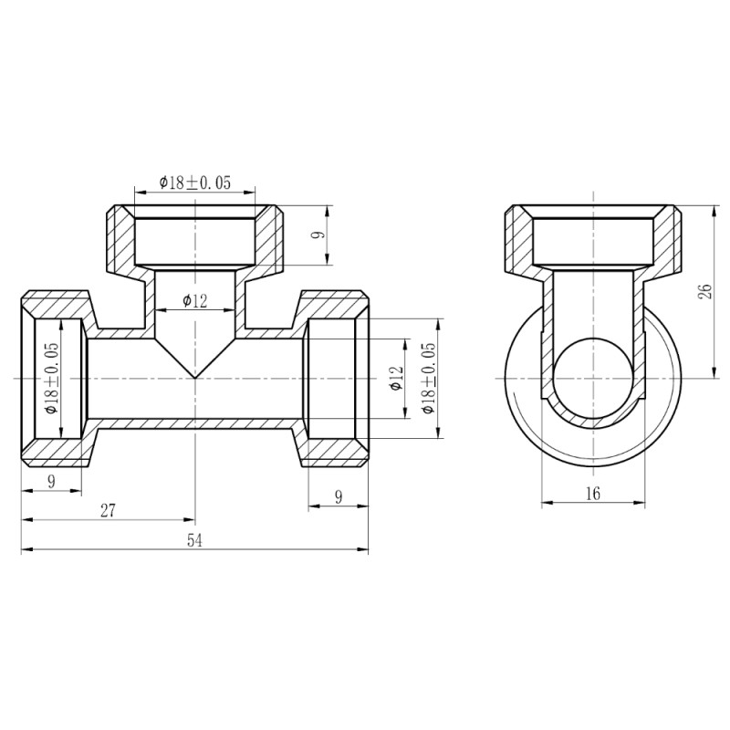 SD Forte Тройник обтискний 20 SF176W202020