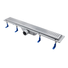 Qtap Трап Dry FB304-700 лінійний з сухим закривом та нержавіючою решіткою 700х73