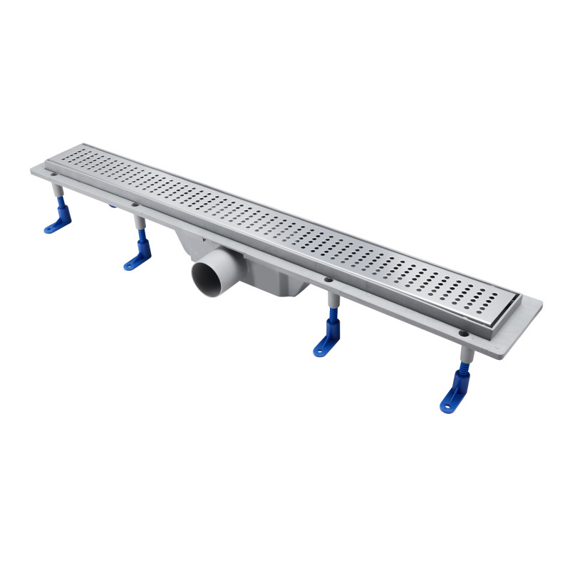 Qtap Трап Dry FB304-700 лінійний з сухим закривом та нержавіючою решіткою 700х73