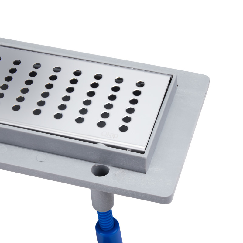 Qtap Трап Dry FB304-700 лінійний з сухим закривом та нержавіючою решіткою 700х73