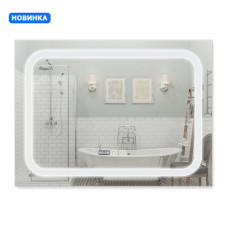 Qtap Дзеркало Mideya (DC-F906) 800х600 з LED-підсвічуванням Touch, з антизапотіванням, з годинником, димером, рег. яскравості QT2078F906W