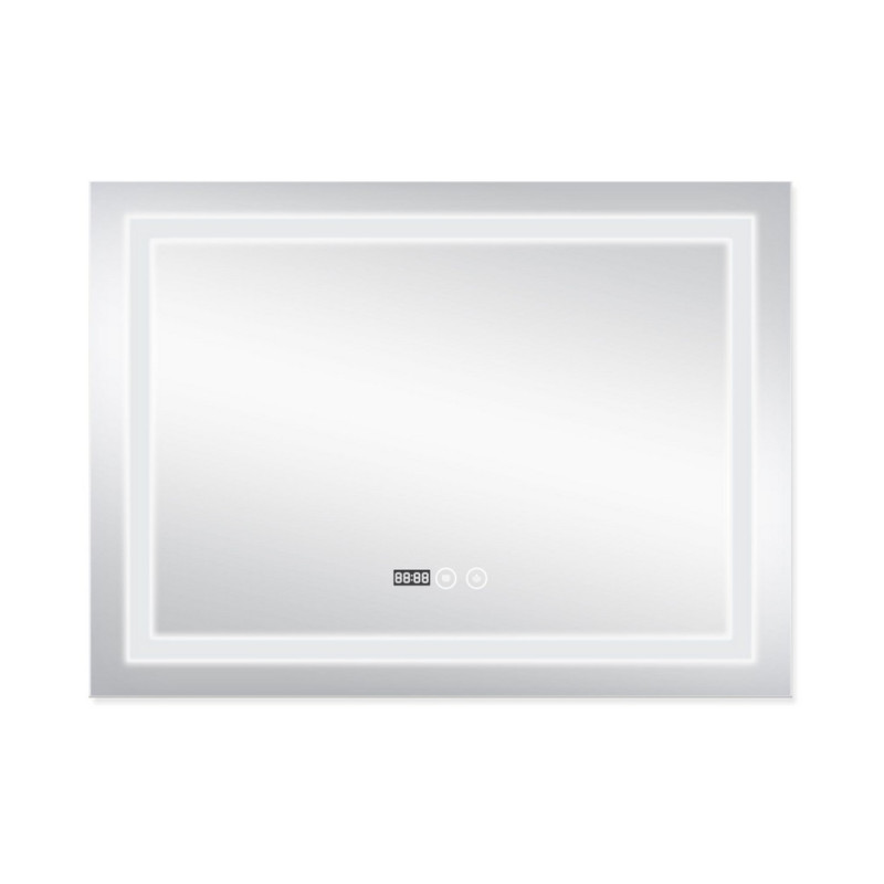 Qtap Дзеркало Mideya (DC-F904) 800х600 з LED-підсвічуванням Touch, з антизапотіванням, з годинником, димером, рег. яскравості QT2078F904W