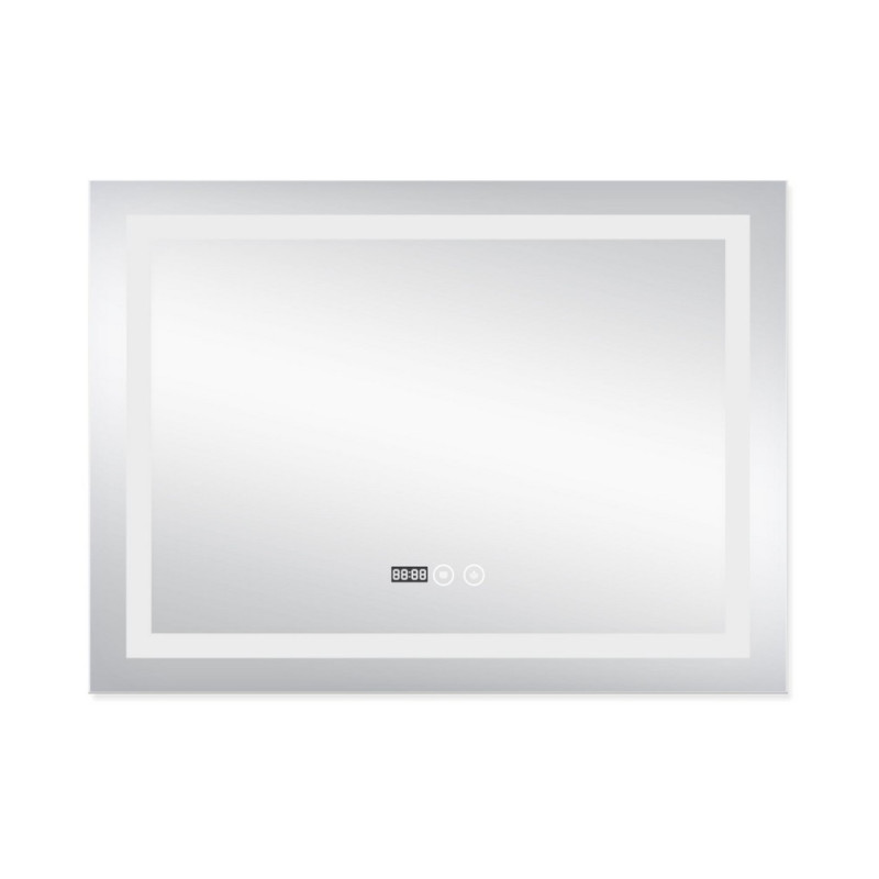 Qtap Дзеркало Mideya (DC-F904) 800х600 з LED-підсвічуванням Touch, з антизапотіванням, з годинником, димером, рег. яскравості QT2078F904W