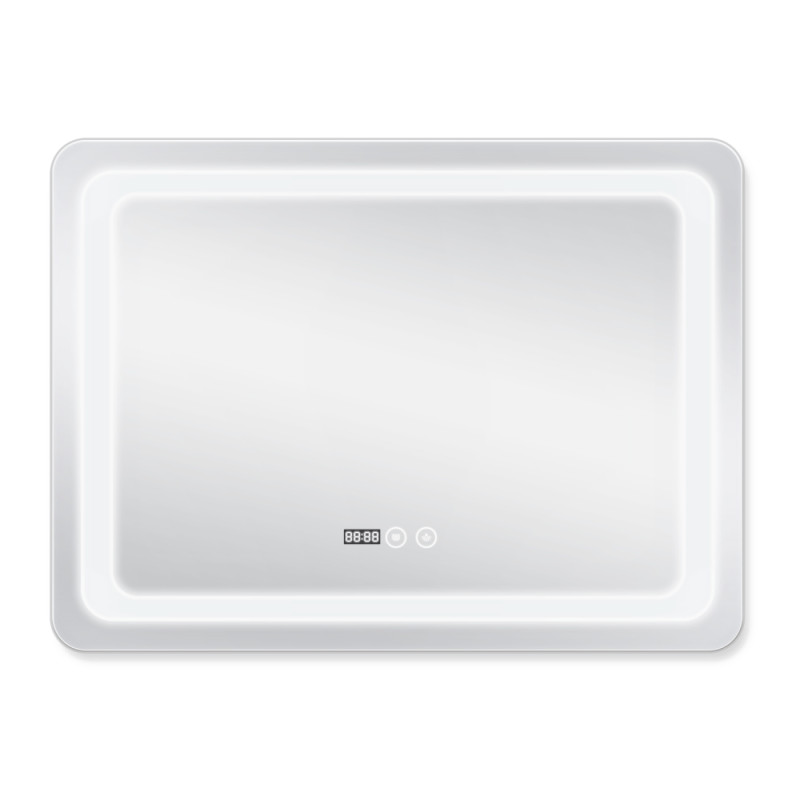 Qtap Дзеркало Mideya (DC-F908) 800х600 з LED-підсвічуванням Touch, з антизапотіванням, з годинником, димером, рег. яскравості QT2078F908W