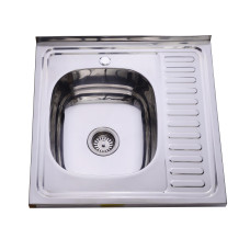 Lidz Кухонна мийка 6060-L 0,6 мм Satin (LIDZ6060SAT06)