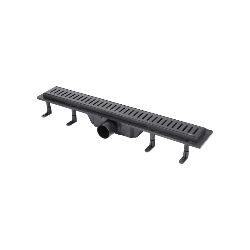 Qtap Трап Dry FF304-600MBLA лінійний з сухим закривом та нержавіючою решіткою 600х73