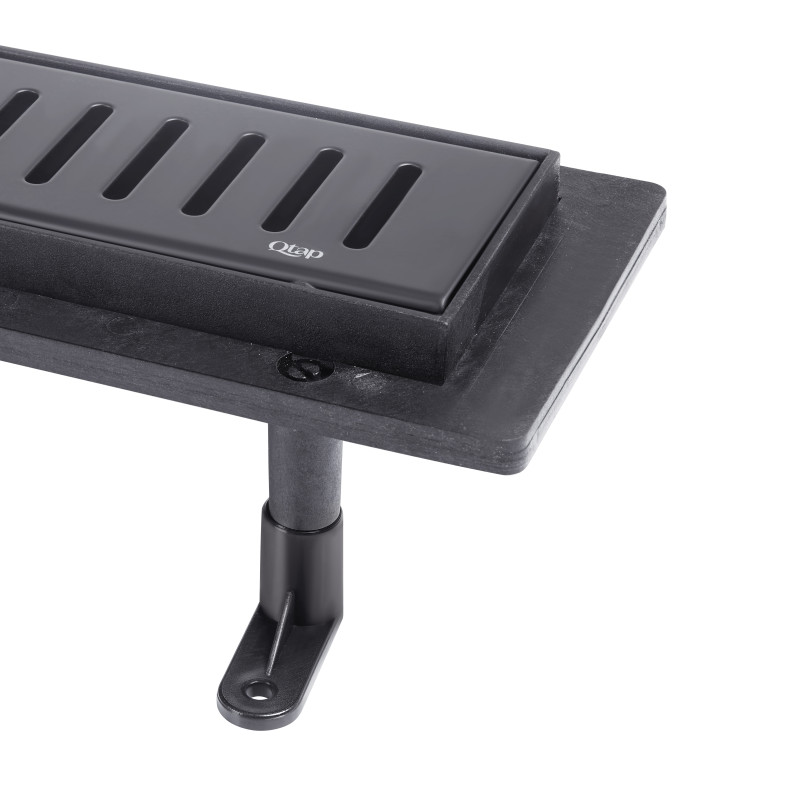 Qtap Трап Dry FF304-600MBLA лінійний з сухим закривом та нержавіючою решіткою 600х73