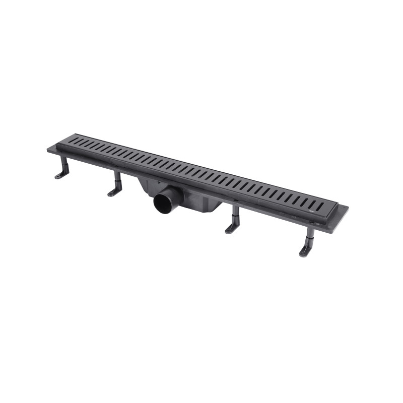 Qtap Трап Dry FA304-700MBLA лінійний з сухим закривом та нержавіючою решіткою 700х73