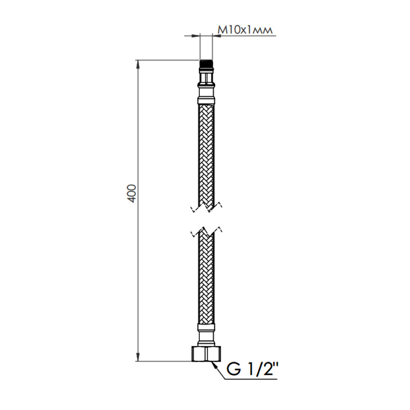 SD Forte Гнучка підводка для води М10 40 см (пара) SF390W40