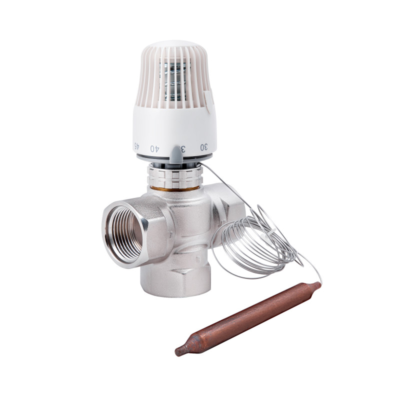 SD Forte Кран змішувальний триходовий 1" М30х1,5 з термоголовкою SF362W25