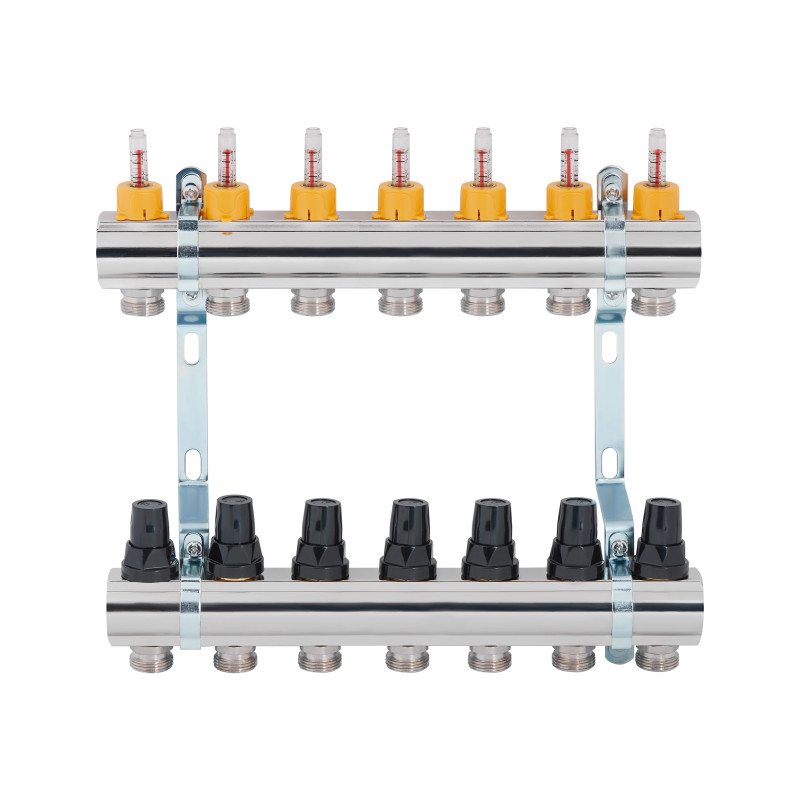 Коллектор с расходомерами SD Forte 1" 7 выходов SF001W7