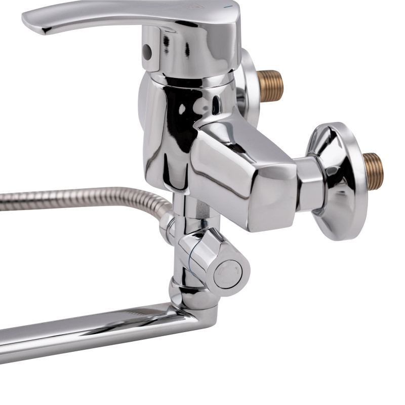 Lidz Змішувач для ванни Anny 005C2 з поворотним виливом (з душовим гарнітуром) (k40) LDANN005C2CRM35102 Chrome