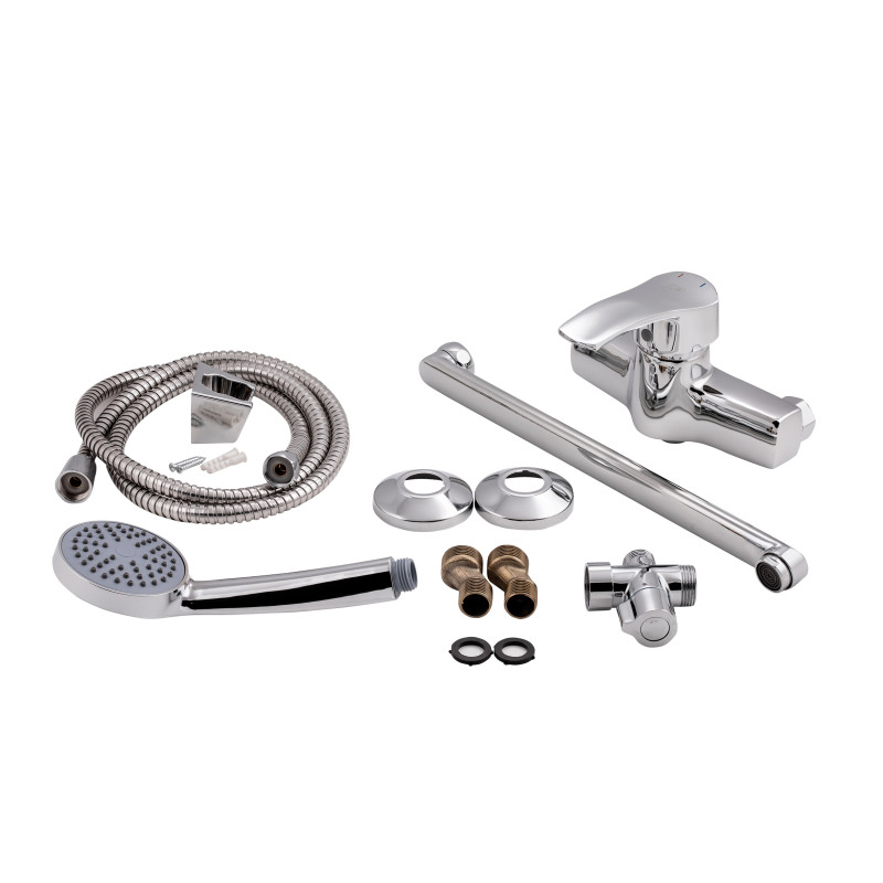 Lidz Змішувач для ванни Anny 005C2 з поворотним виливом (з душовим гарнітуром) (k40) LDANN005C2CRM35102 Chrome