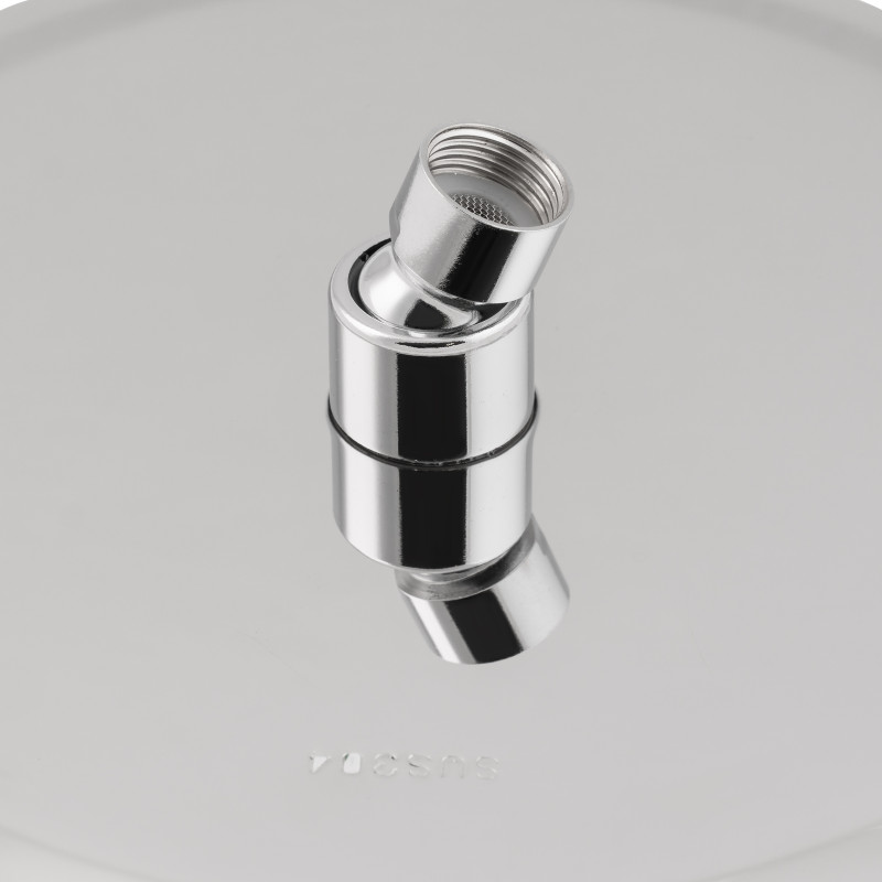 Lidz Лійка для верхнього душу Лейки Лейка 125 245 мм округла LDNIA125NKS37518 Nickel