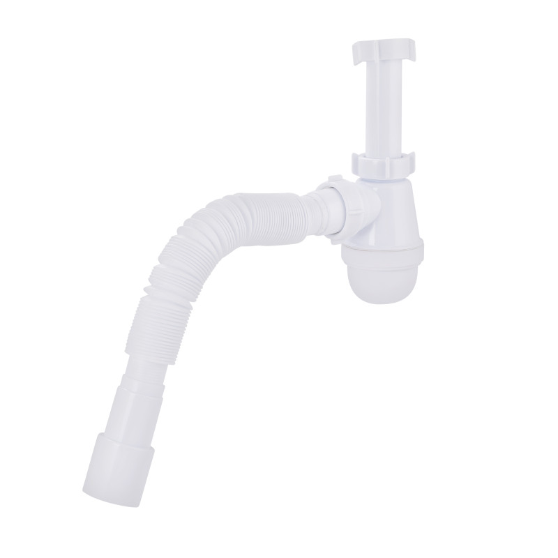 Lidz Сифон для раковини (WHI) 60 08 E003 00 (вихід 50 мм) без випуска