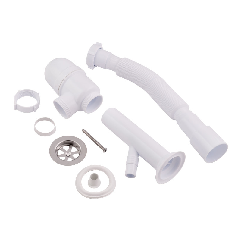 Lidz Сифон для раковини (WHI) 60 06 Y002 00 з відводом для пральної машини (вихід 50 мм)