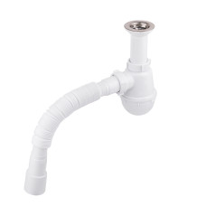 Lidz Сифон для кухонної мийки (WHI) 60 05 M001 00 (вихід 50 мм)