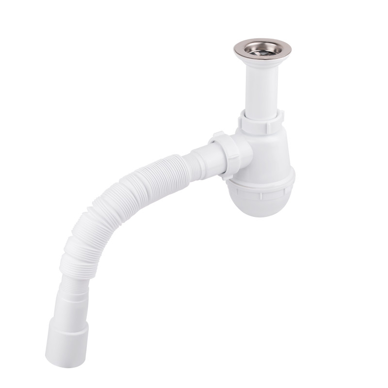 Lidz Сифон для кухонної мийки (WHI) 60 05 M001 00 (вихід 50 мм)