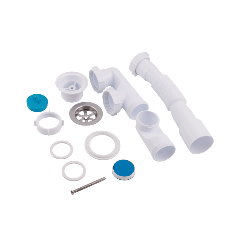 Lidz Сифон для душового піддона (WHI) 60 04 P001 00 з ревізією (вихід 40/50 мм)