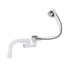 Lidz Сифон для ванни (WHI) 60 03 V002 01 з ревізією (вихід 50 мм)