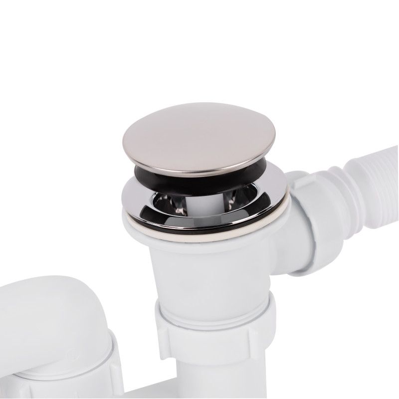 Lidz Сифон для ванни (WHI) 60 03 V002 02 з ревізією (вихід 50 мм)