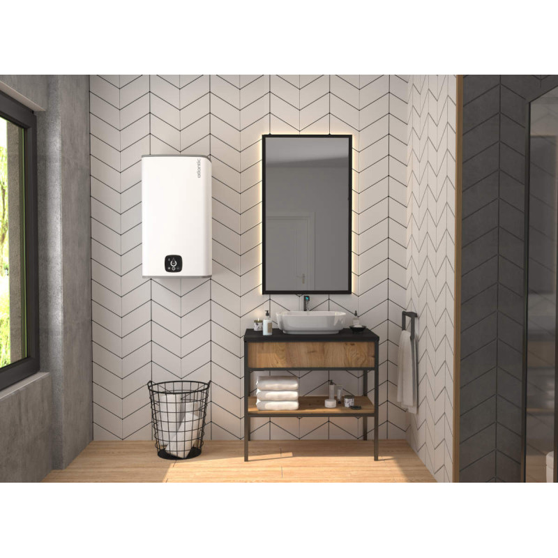 Atlantic Водонагрівач (бойлер) електричний Steatite Cube WI-FI ES-VM 150 S4 C2 WD (2400W) white 150 літрів (871232)